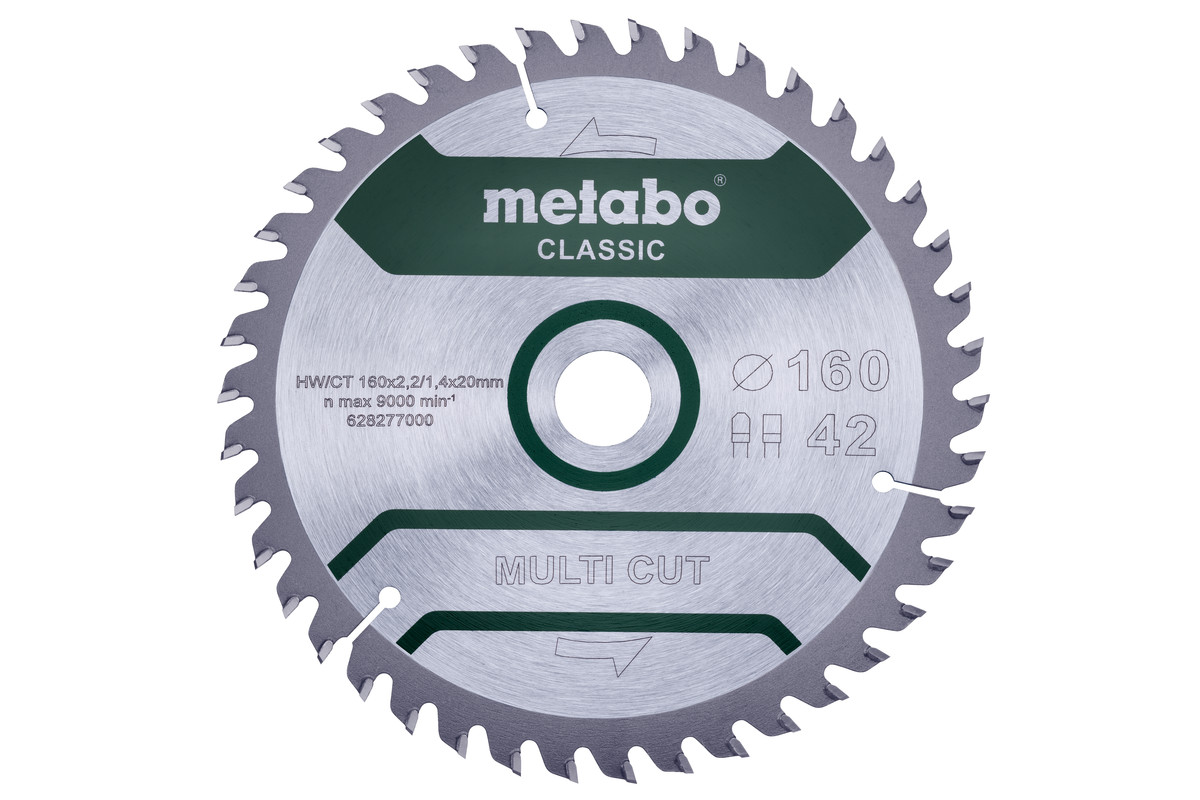 Metabo Pílový list „multi cut - classic“, 160x20 Z42 FZ/TZ 5° 628277000