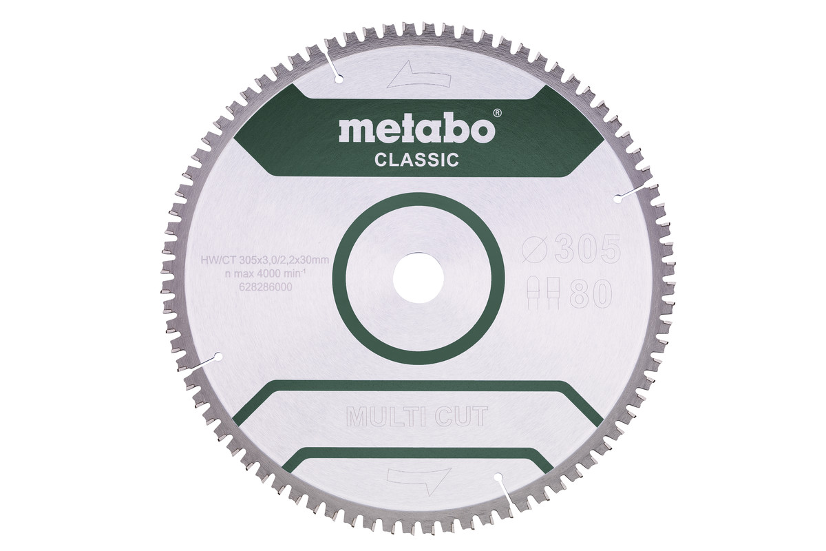 Metabo Pílový list „multi cut - classic“, 305x30 Z80 FZ/TZ 5°neg 628286000
