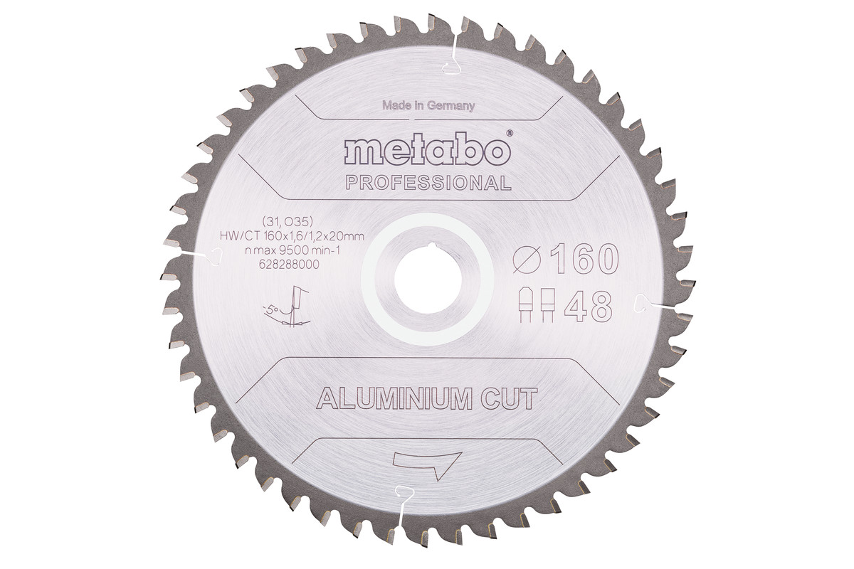 Metabo Pílový list „aluminium cut - professional“, 160x20 Z48 FZ/TZ 5°neg 628288