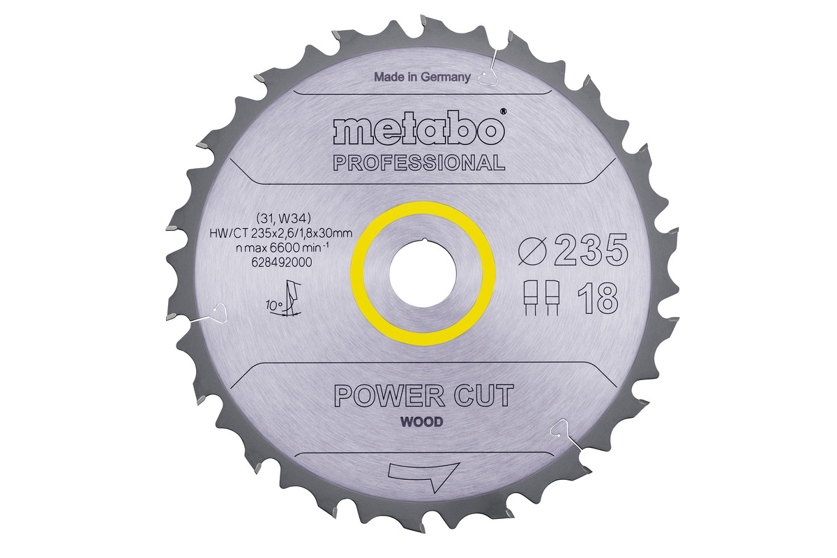 Metabo Pílový list „power cut wood - professional“, 235x30 Z18 FZ/FA 10° 6284920
