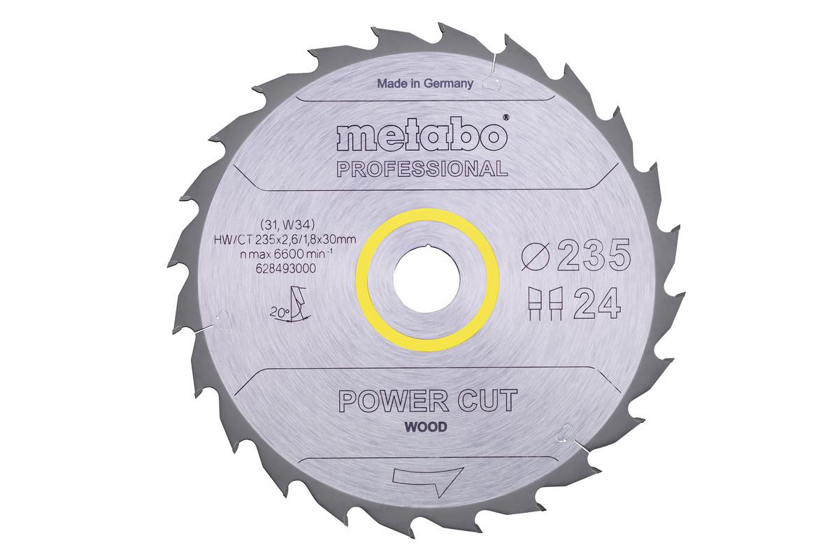 Metabo Pílový list „power cut wood - professional“, 235x30, Z24 WZ 20° 628493000