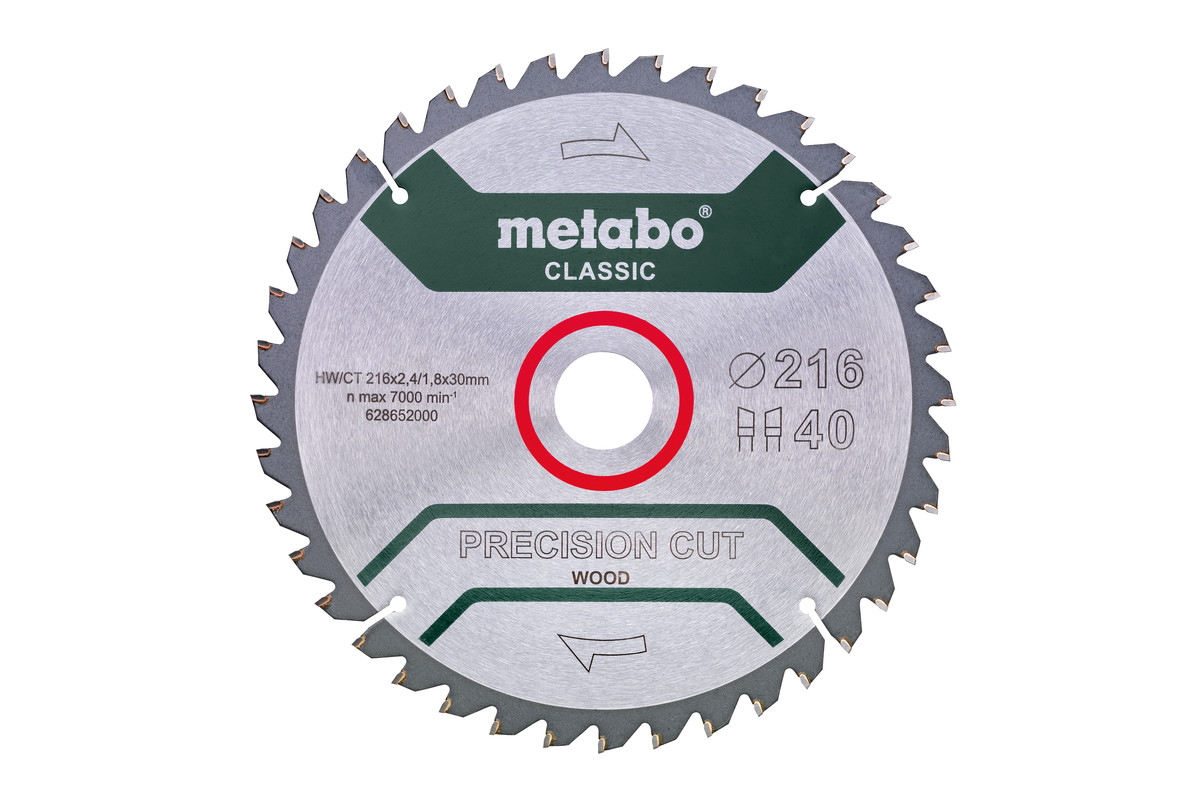 Metabo Pílový list „precision cut wood - classic“, 216x30 Z40 WZ 5° /B 628652000