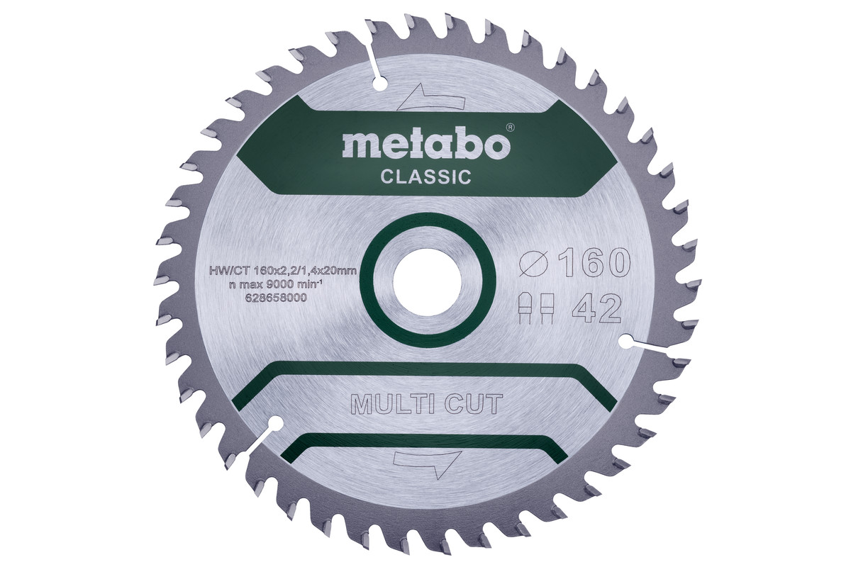 Metabo Pílový list „multi cut - classic“, 160x20 Z42 FZ/TZ 5° /B 628658000