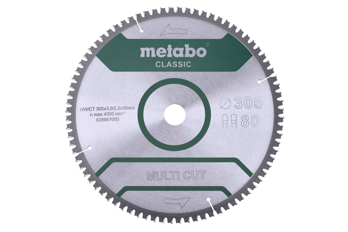 Metabo Pílový list „multi cut - classic“, 305x30 Z80 FZ/TZ 5° neg. /B 628667000