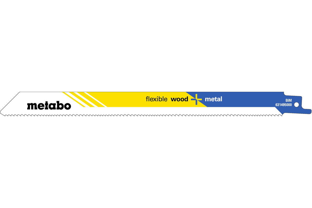 Metabo 2 pílové listy do šabľovej píly „flexible wood + metal“ 225 x 0,9 mm 6310
