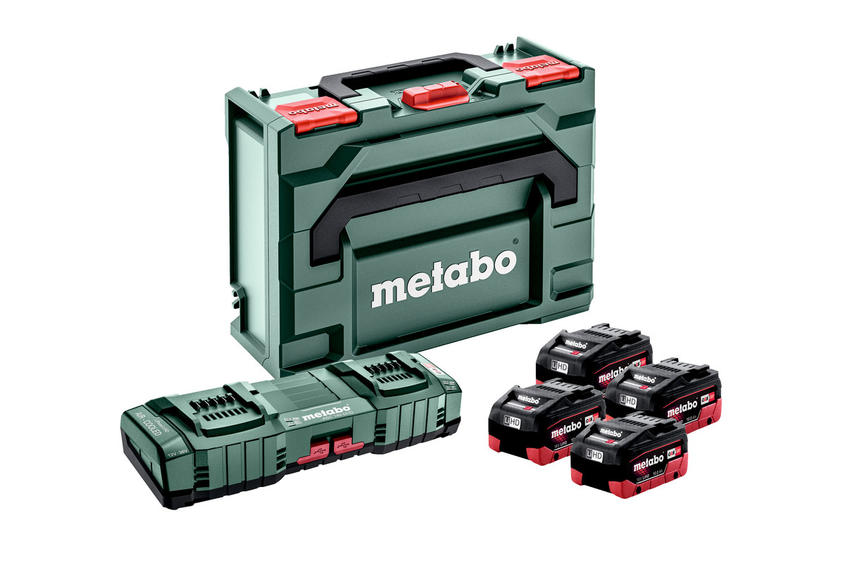 Metabo Základná súprava 4x LiHD 10Ah + ASC 145 DUO + metaBOX 685143000