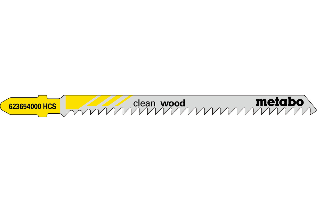 5 лобзиковых пилок, серия «clean wood», 91 мм/ 3,0 (623654000) 