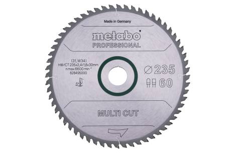 Sågblad "multi cut - professional", 235x30, Z60 FZ/TZ 5° (628495000) 