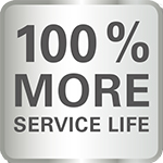 100% More Service Life