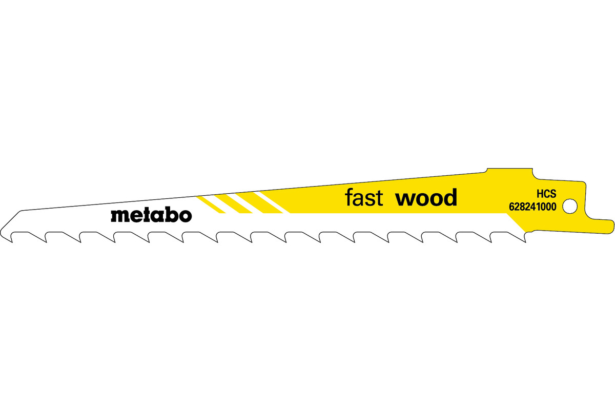 5 пилкових полотен для шабельних пилок «fast wood», 150 x 1,25 мм (628241000) 