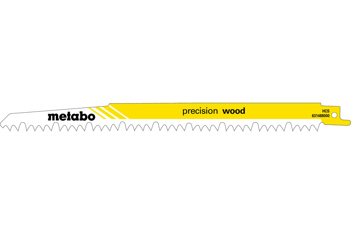 25 пилкових полотен для шабельних пилок «precision wood», 240 x 1,5 мм (628245000) 