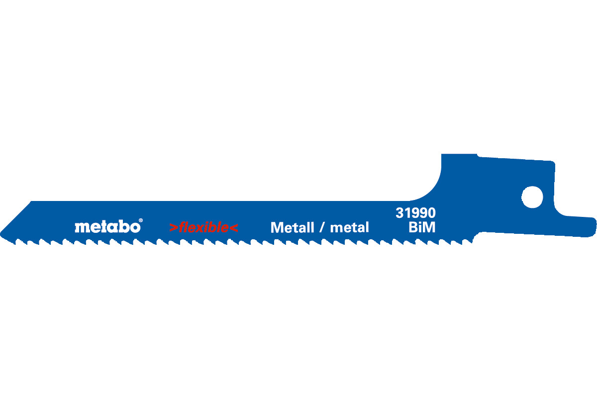 5 пилкових полотен для шабельних пилок «flexible metal», 100 x 0,9 мм (631990000) 