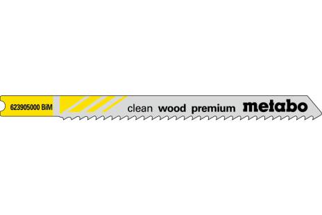 5 пилкових U-подібних полотен для лобзиків «clean wood premium», 82/2,5 мм (623905000)