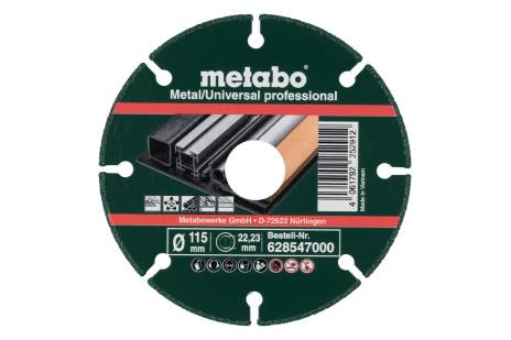 Алмазний відрізний диск 115x1,3x22,23 мм, «MUP», для металу / Universal, «professional» (628547000) 