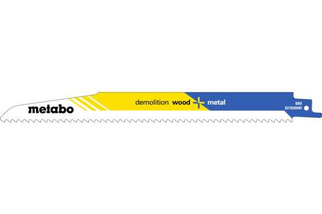 5 пилкових полотен для шабельних пилок «demolition wood + metal», 225 x 1,6 мм (631926000) 