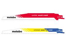 Sabre saw blades for wood with metal