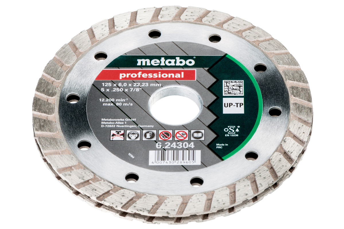 Diamond cutting disc, 125x6x22.23 mm, "professional", "UP-TP" (624304000) 