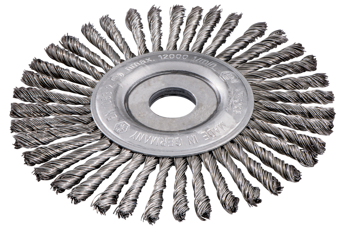 Wheel brush 125x0.5x6 /22.23 mm, steel-wire, twisted (626815000) 