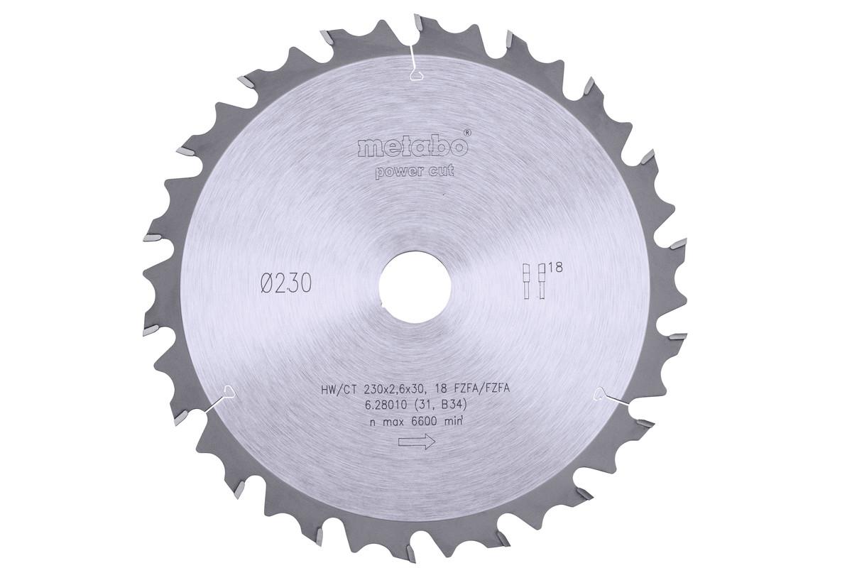 Saw blade "power cut wood - professional", 230x30, Z18 FZ/FA 10° (628010000) 