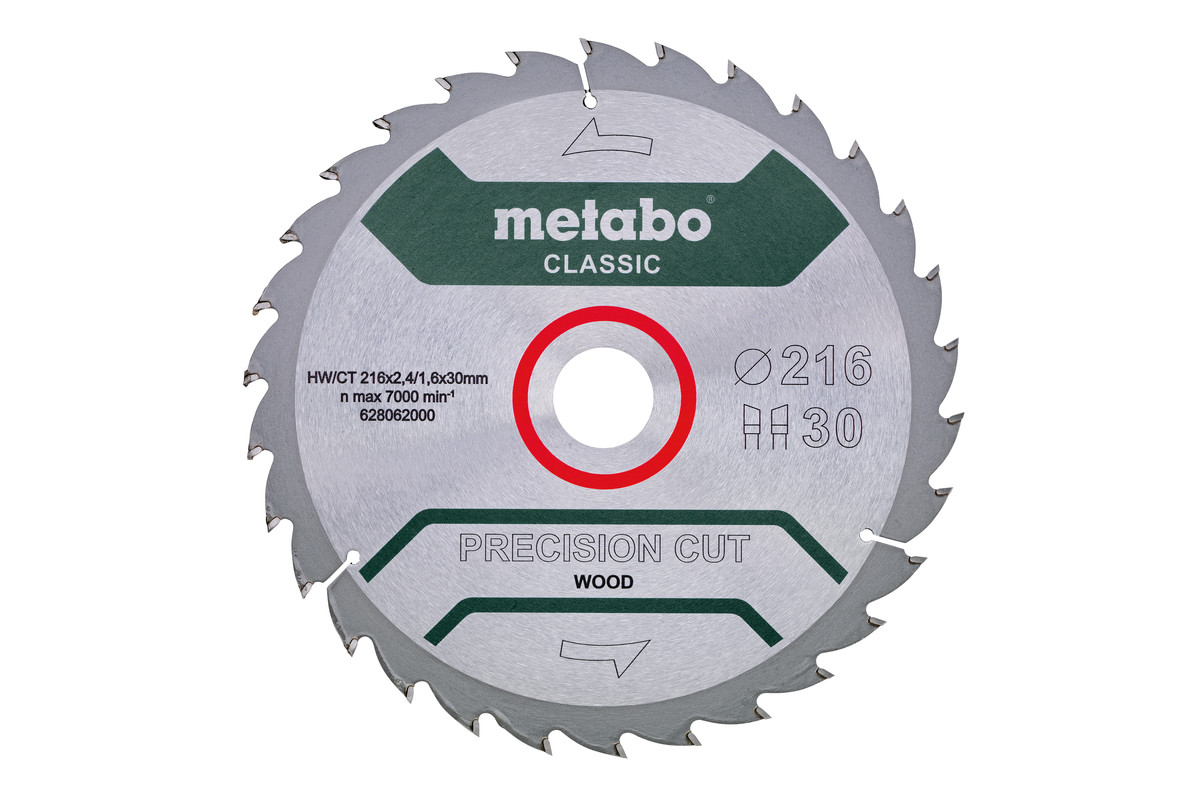 Saw blade "precision cut wood - classic", 216x30, Z30 WZ 22° (628062000) 