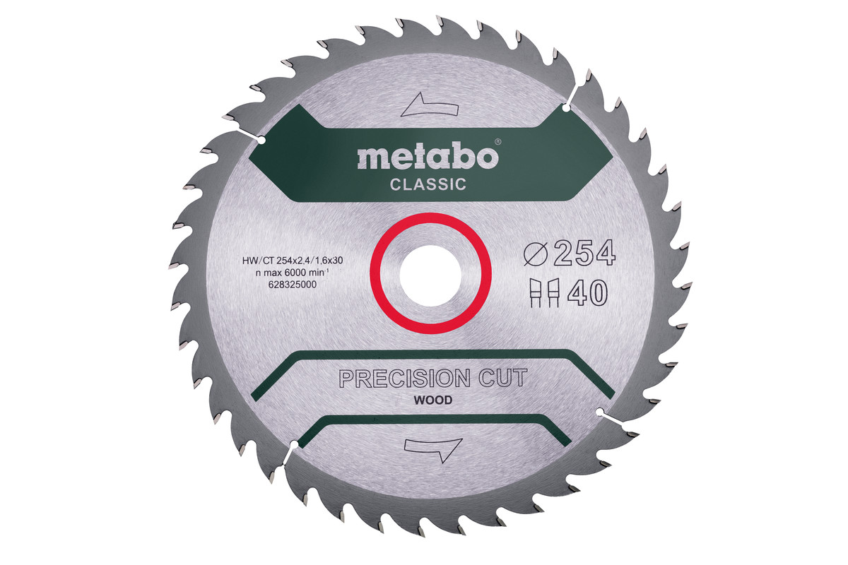 Saw blade "precision cut wood - classic", 254x30, Z40 WZ 20° /B (628326000) 