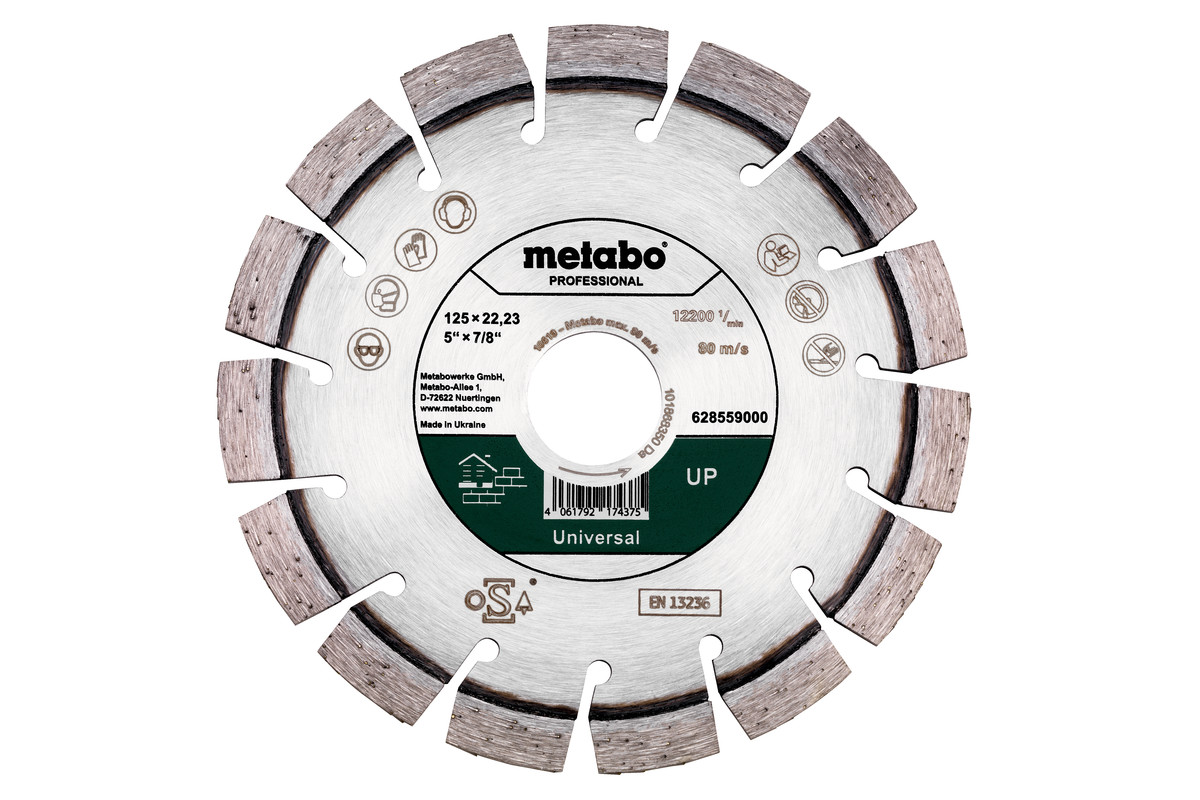 Diamond cutting disc 125x22.23mm, "UP", Universal "professional" (628559000) 