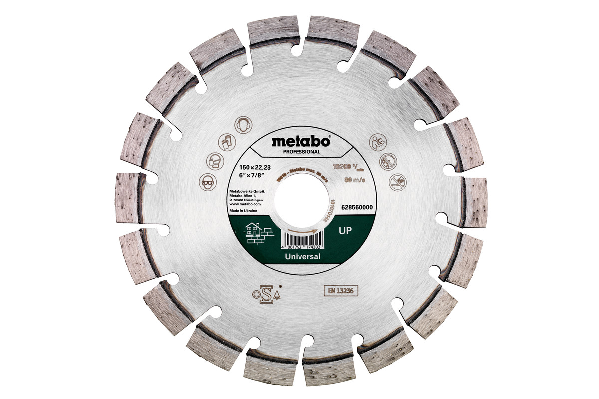 Diamond cutting disc 150x22.23mm, "UP", Universal "professional" (628560000) 