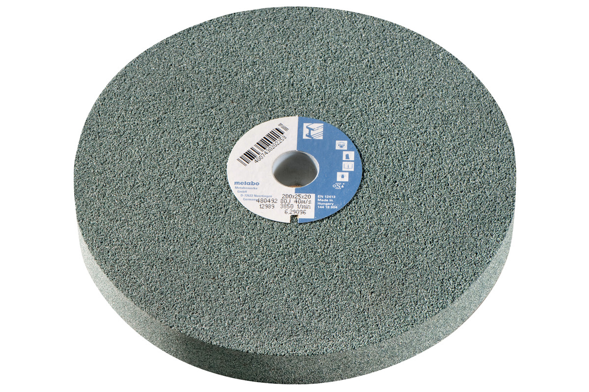 Grinding wheel 200 x 25 x 20 mm, 80 J, sil.carb., DGs (629096000) 