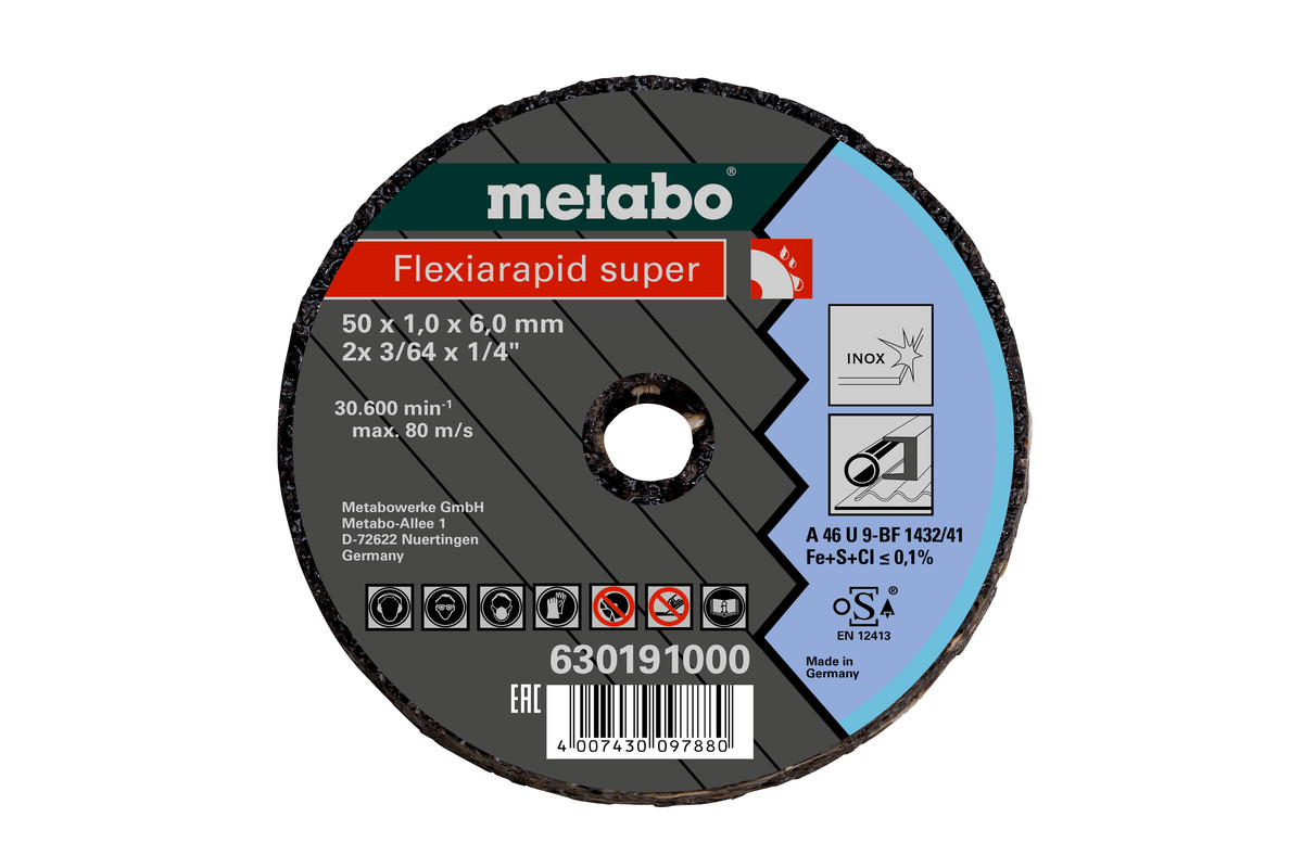 Small cutting disc Flexiarapid Super 50x1.0x6.0 Inox (630191000) 