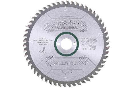 Saw blade "multi cut - professional", 216x30, Z60 FZ/TZ, 5°neg. (628083000) 