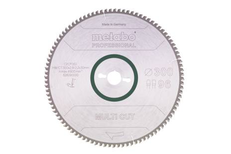 Saw blade "multi cut - professional", 300x30, Z96 FZ/TZ, 6°neg. (628090000) 