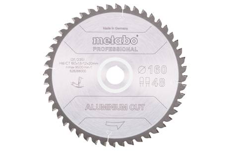 Saw blade "aluminium cut - professional", 160x20 Z48 FZ/TZ 5°neg (628288000) 