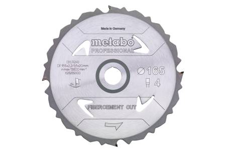 Saw blade "fibre cement cut - professional", 165x20 Z4 DFZ 5° (628289000) 