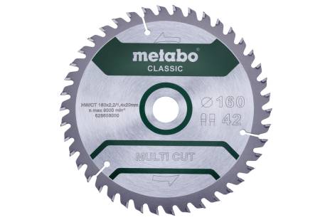 Saw blade "multi cut - classic", 160x20 Z42 FZ/TZ 5° /B (628658000)