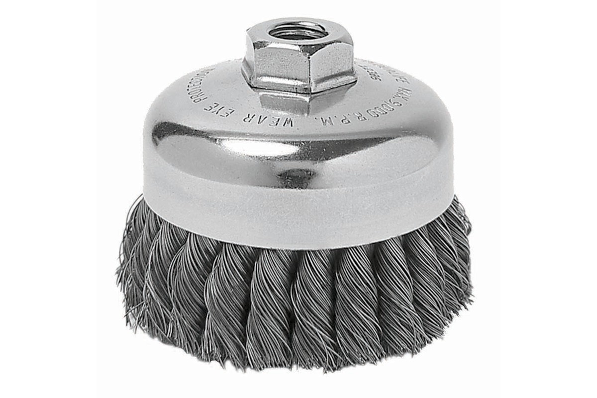 Wire Wheel Brush 6" x 5/16" x 1-3/8" x 5/8"-11, Stainless (655218000) 