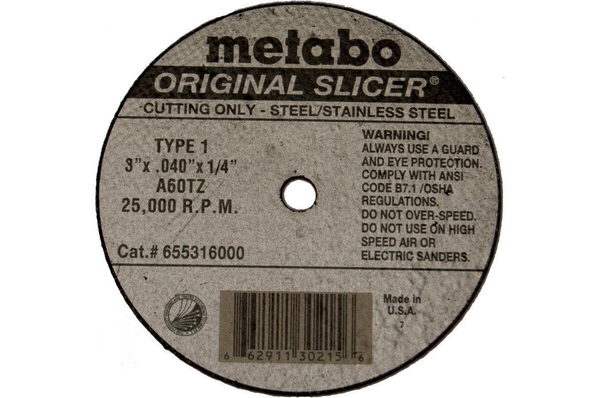 Original Slicer 4" x .040" x 5/8", Type 1, A60TZ (655324000) 