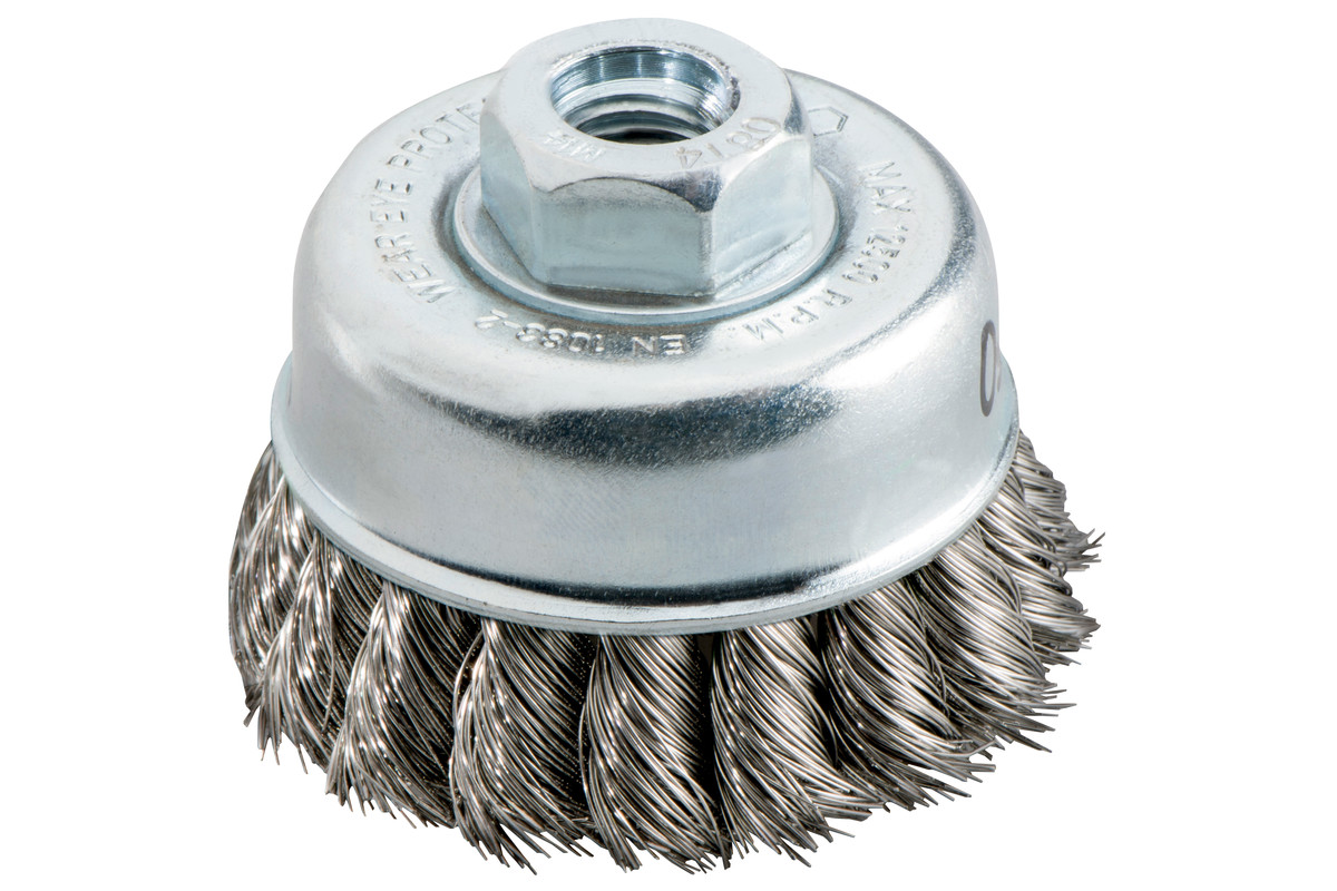 Cup brush 65x0.5 mm / 5/8, steel, knotted (623804000)