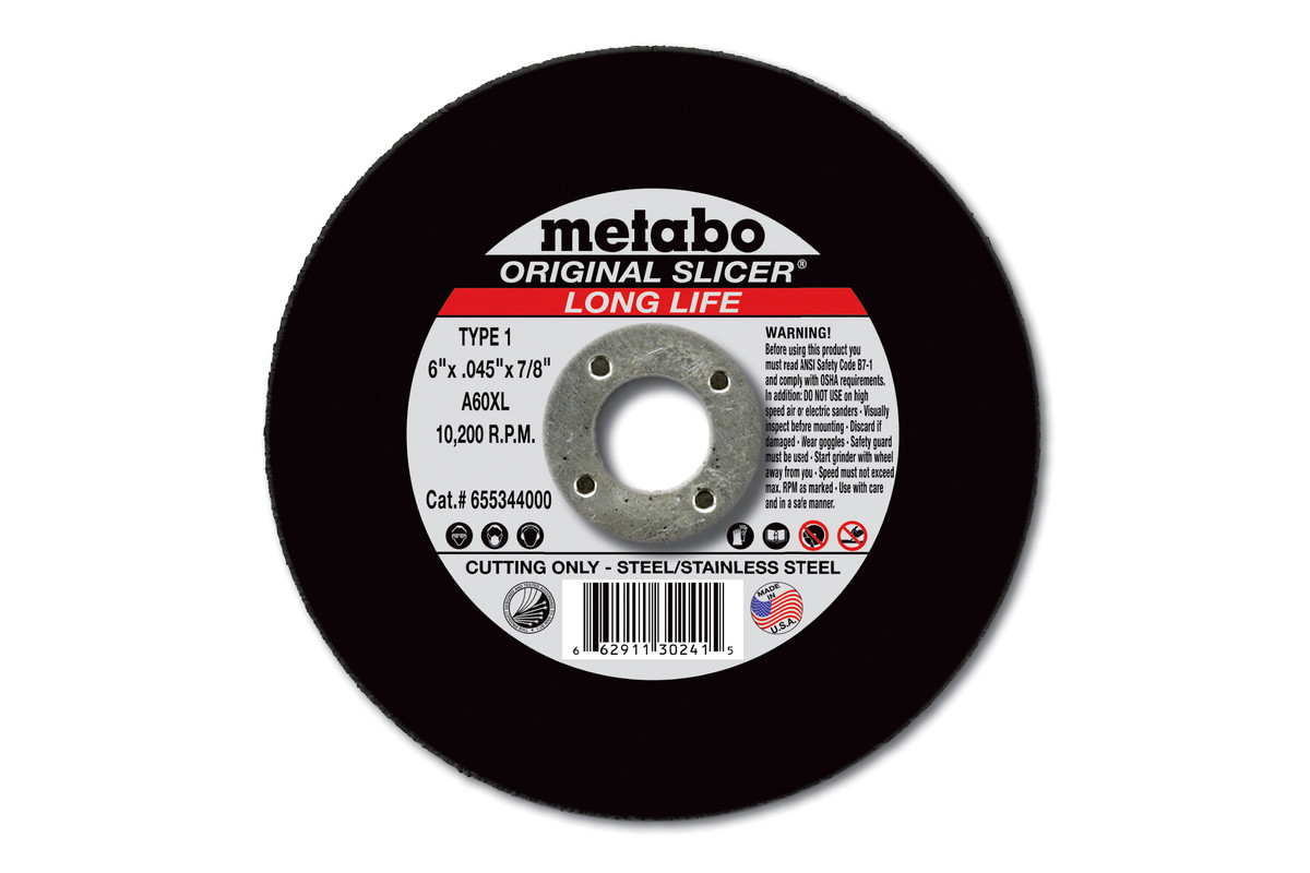 10 pack Metabo Slicer 55.339 Cutoff Cutting Wheels 6" x .040" x 7/8"