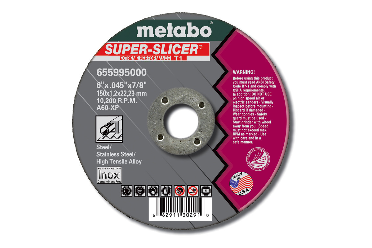 6 x .040 10-Pack Metabo Type One Slicer Disc 